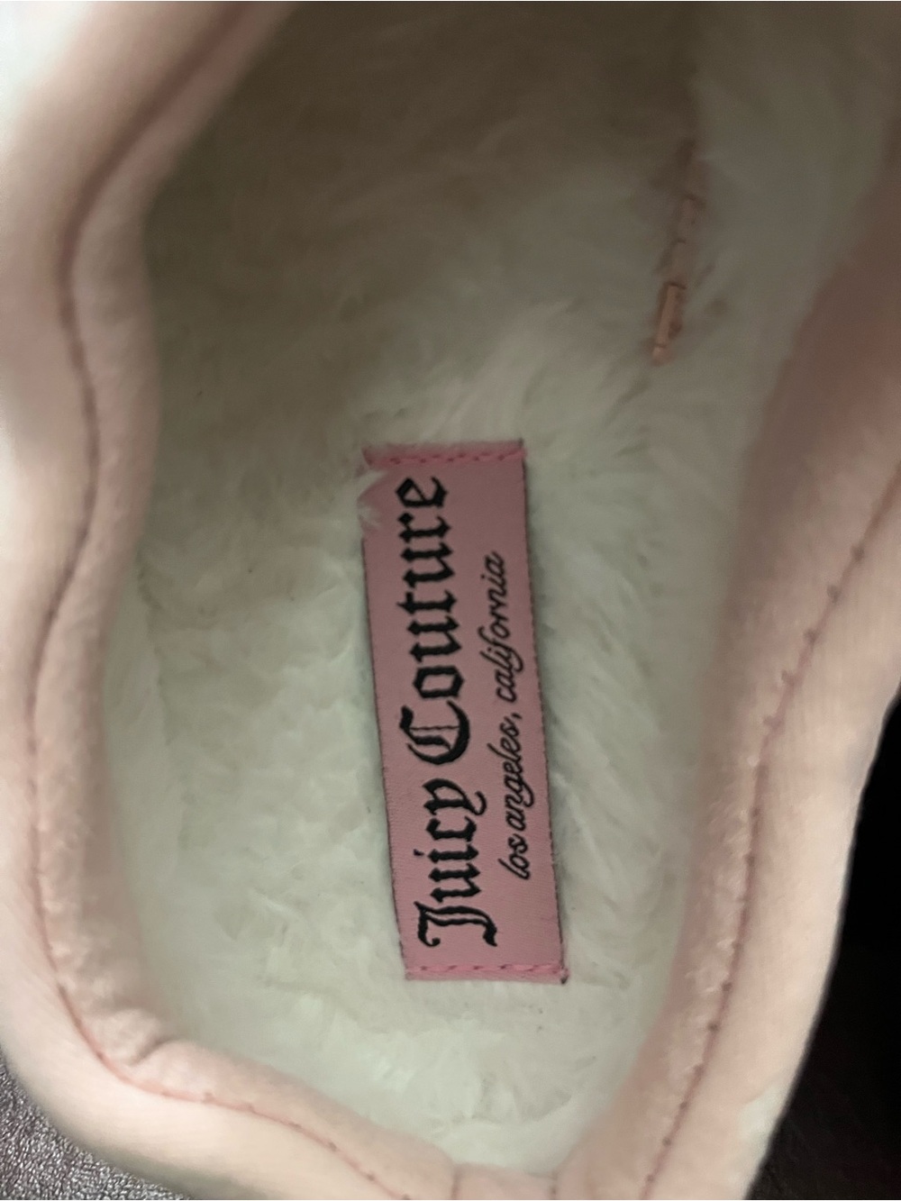 Juicy Couture Light Pink Fuzzy Lined Slip-In Shoes - Picture 2 of 4